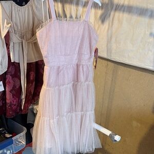 Rare Editions Light Pink Tiered Kids Dress